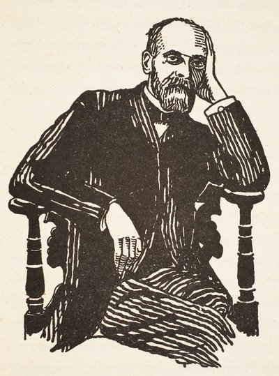 Durkheim, kopi av Boris Mestchersky (d.1957), illustrasjon fra Histoire de la Nation Francaise, Sciences, Volumes I & II, av Gabriel Hanotaux (1853-1944), 1924 av French School