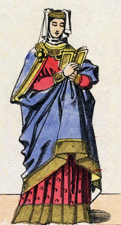 Dynasty of the Capetians: Portrait of Blanche de Castille av French School