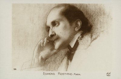 Edmond Rostand (1868–1918), fransk poet og dramatiker (litografi) av French School