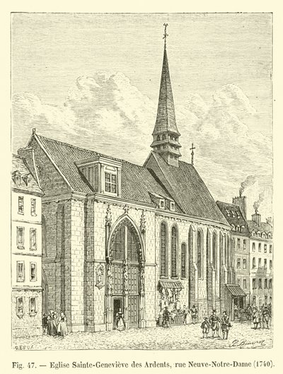 Sainte-Genevieve des Ardents kirke, rue Neuve-Notre-Dame, 1704 av French School