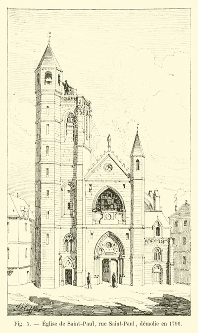 Saint-Paul-kirken, rue Saint-Paul, revet i 1796 av French School