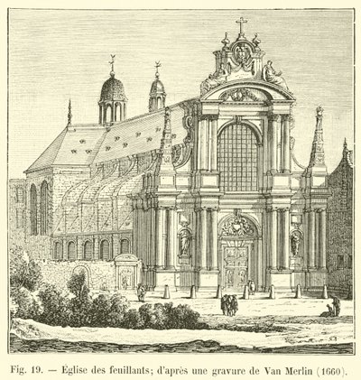 Feuillants kirke; etter en gravering av Van Merlin, 1660 av French School