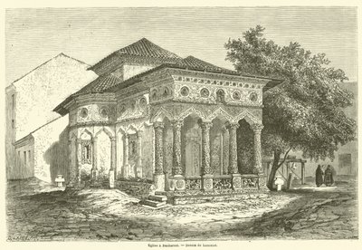 Eglise e Bucharest (gravering) av French School
