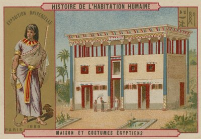 Egyptisk hus og kostymer av French School