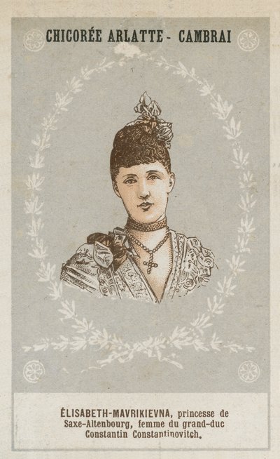 Elisabeth-Mavrikievna, prinsesse av Saxe-Altenburg, kone til storhertug Konstantin Constantinovitch av French School