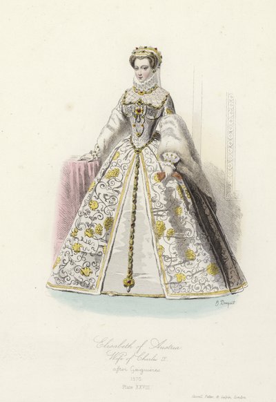 Elisabeth av Østerrike, kone til Charles IX av Frankrike av French School