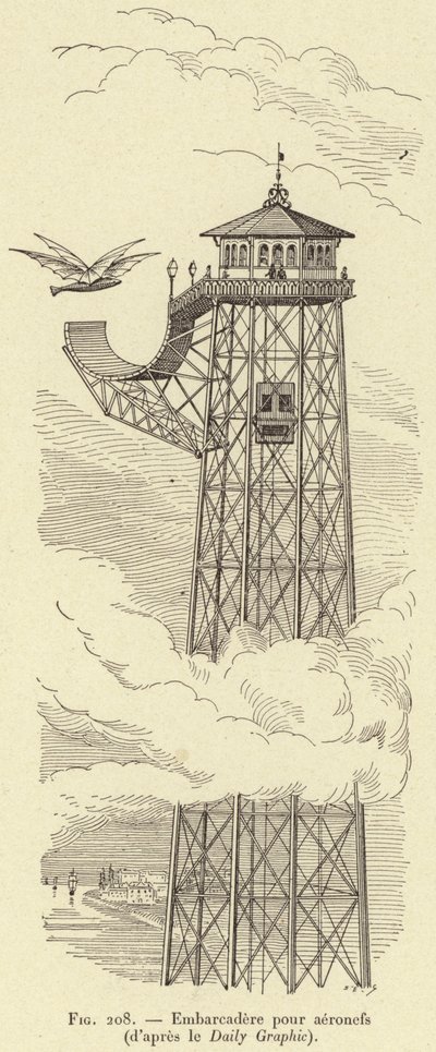 Dock for fly (fra Daily Graphic) (gravering) av French School