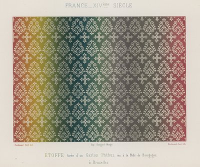 Broderte stoffer fra 1300-tallets Frankrike av French School
