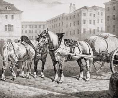 Engelske gårdshester, 1823 av French School