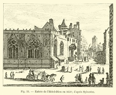 Inngang til Hotel-Dieu i 1650; ifølge Sylvester av French School