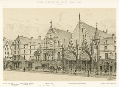 Inngang til Hotel-Dieu rue du Marche Palu, 1590 av French School