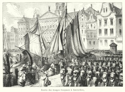 Inntreden av franske tropper i Amsterdam (gravering) av French School