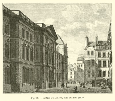 Inngang til Louvre, nordsiden, 1810 av French School