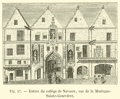 Navarra høyskoleinngang, rue de la Montagne-Sainte-Genevieve av French School