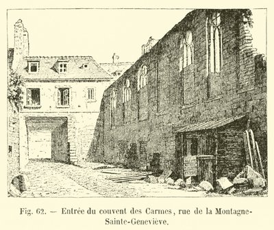 Inngang til karmelittklosteret, rue de la Montagne-Sainte-Genevieve av French School