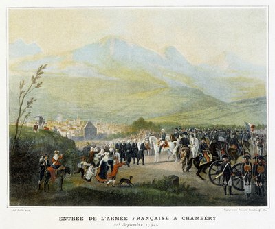 Inntreden av den franske hæren i Chambery, 25. september av French School