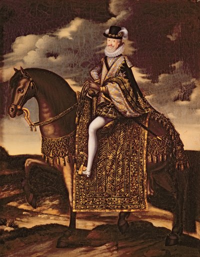 Ridesportrett av Henri IV (1553-1610) av French School