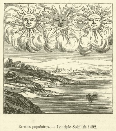 Populære feil, The Triple Sun of 1492 (gravering) av French School