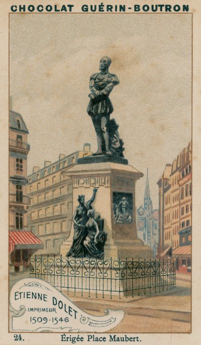 Etienne Dolet, skriver, 1509-1546, oppført Place Maubert av French School
