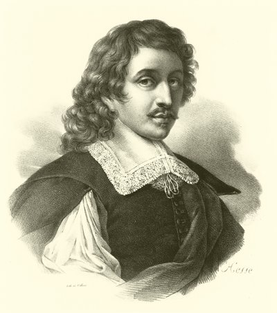 Eustache Le Sueur eller Lesueur, portrett (gravering) av French School