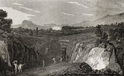 Utgraving som fører til restene av Herculaneum av French School