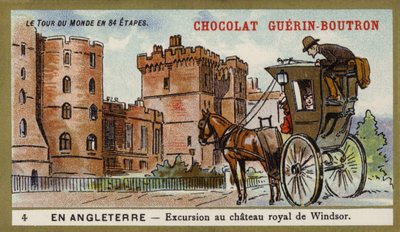 Utflukt til det kongelige slottet i Windsor, England (chromolitho) av French School