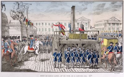 Henrettelse av Ludvig XVI (1754-93) 21. januar 1793 av French School