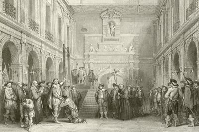 Henrettelse av Montmorenci i domstolen til Hotel de Ville, Toulouse, 30. oktober 1632 av French School