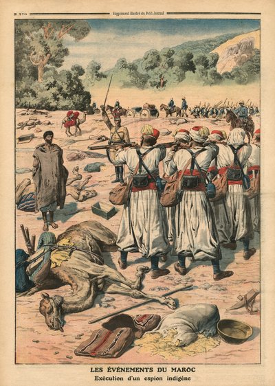 Henrettelse av en marokkansk spion, illustrasjon fra 