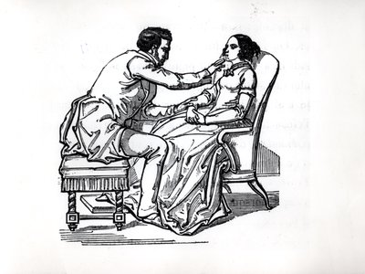 Eksperiment i Animal Magnetism av Franz Anton Mesmer (1734-1815) i 1784 av French School