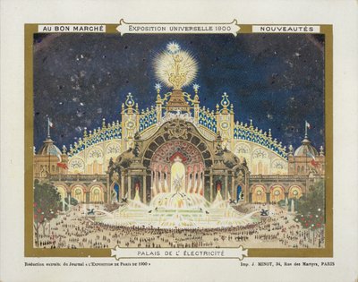 Verdensutstilling 1900 Elektrisitet av French School