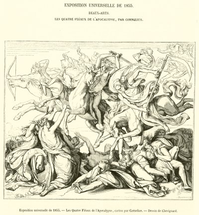 Universell utstilling fra 1855, Apokalypsens fire plager (gravering) av French School