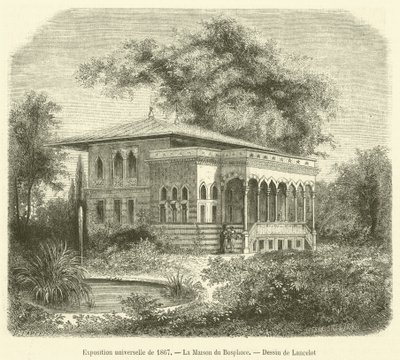 Universell utstilling fra 1867, La Maison du Bosphore (gravering) av French School