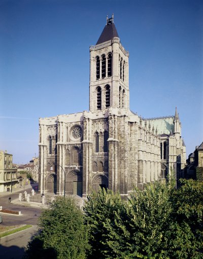 Utvendig utsikt fra sørvest, 1122-1281 av French School