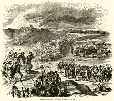 Extermination des Madianites (gravering) av French School