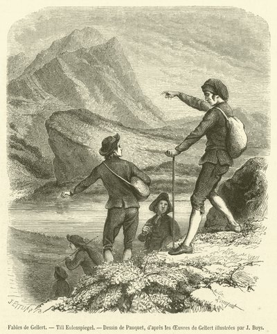 Fables de Gellert, Till Eulenspiegel (gravering) av French School