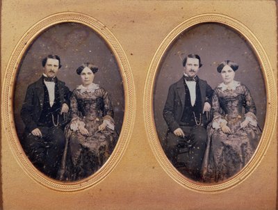 Familiegruppe, ca. 1840 (daguerreotypi) av French School