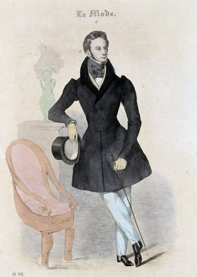 Mote maskulin - i "" Journal des tailors"" av French School