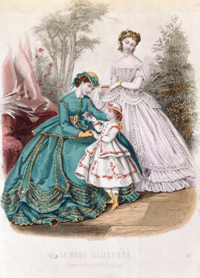Moteplate fra La Mode Illustree, 1865 av French School