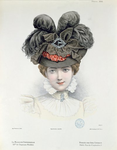 Motetallerken fra La Modiste Universelle, februar 1898 av French School