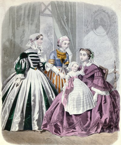 Moteplate fra Le Monde Elegant 1859 (fargegravering) av French School