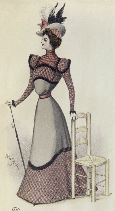 Moteplate, illustrasjon fra La Nouvelle Mode, 1897 av French School