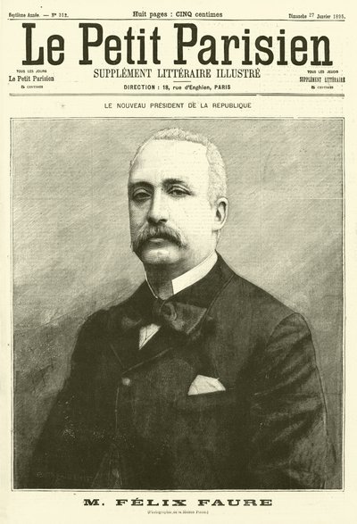 Felix Faure, ny president i Frankrike (gravering) av French School
