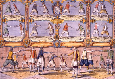 Fekting, fra Academie de lEspée av Girard Thibault, utgitt 1630 av French School
