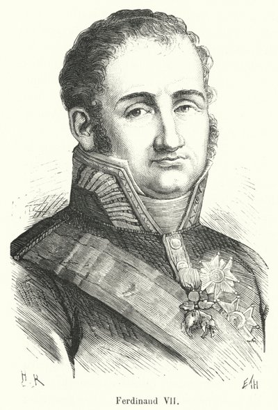 Ferdinand VII (gravering) av French School