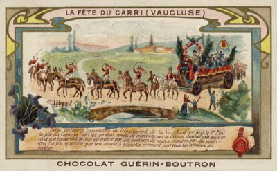Festival of the Carri, Vaucluse, Frankrike (chromolitho) av French School
