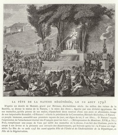 Festival of the Regeneration of Nature, Paris, 10. august 1793 av French School