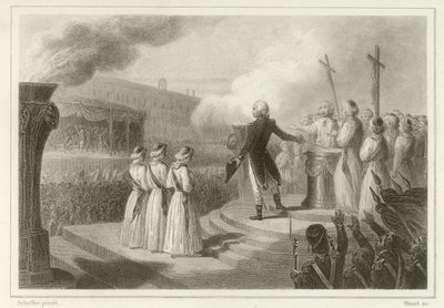 Fete de la Federation, 14. juli 1790 av French School