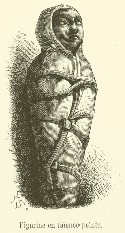 Malt lertøysfigur (gravering) av French School