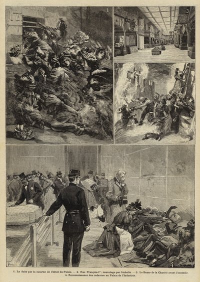 Brann ved Bazar de la Charite, Paris, 1897 av French School